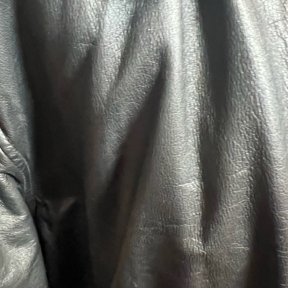 Ralph Lauren Black Leather Zip-Front Jacket - Picture 8 of 13